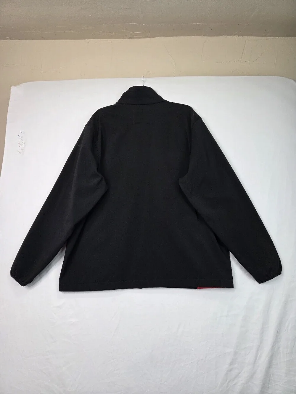 NHL Chicago Blackhawks Full Zip Track Jacket Black Red Fleece Lined XL